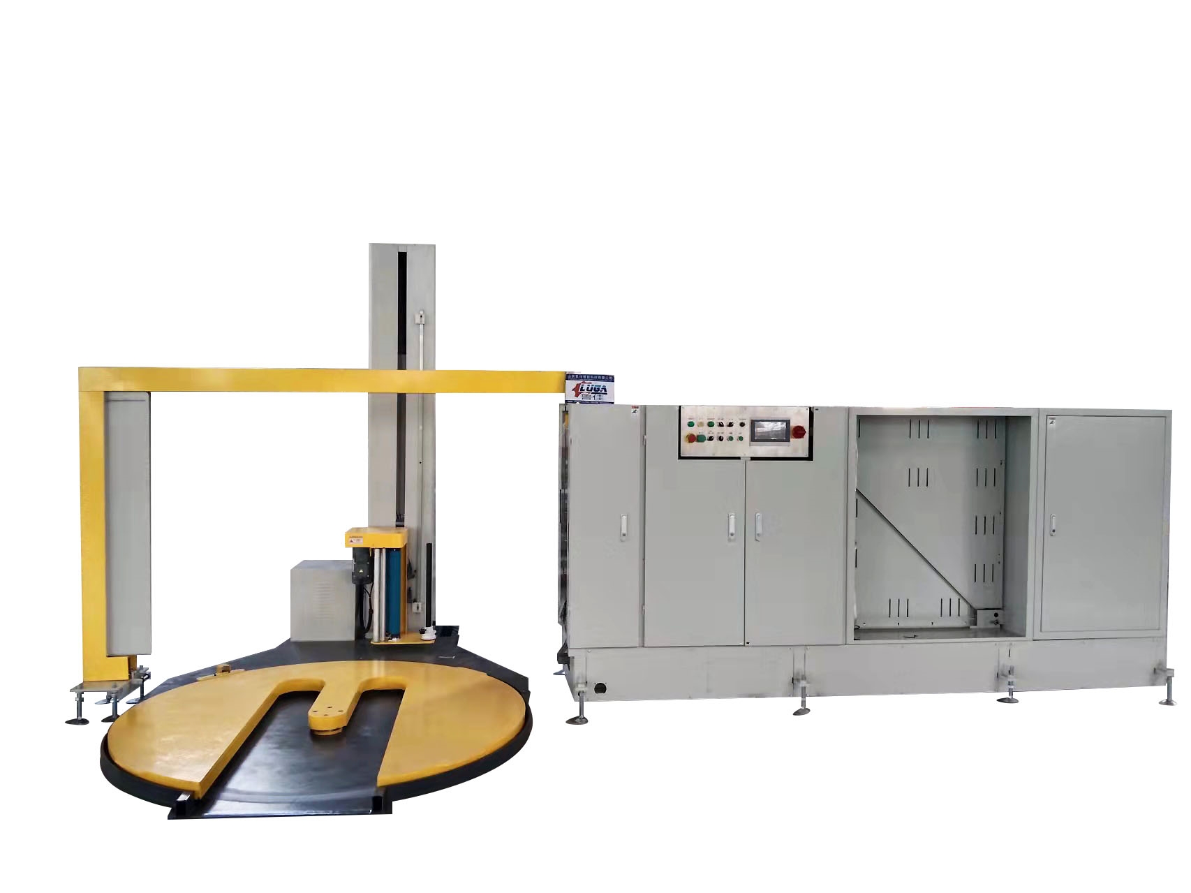 Film wrapping and baling machine