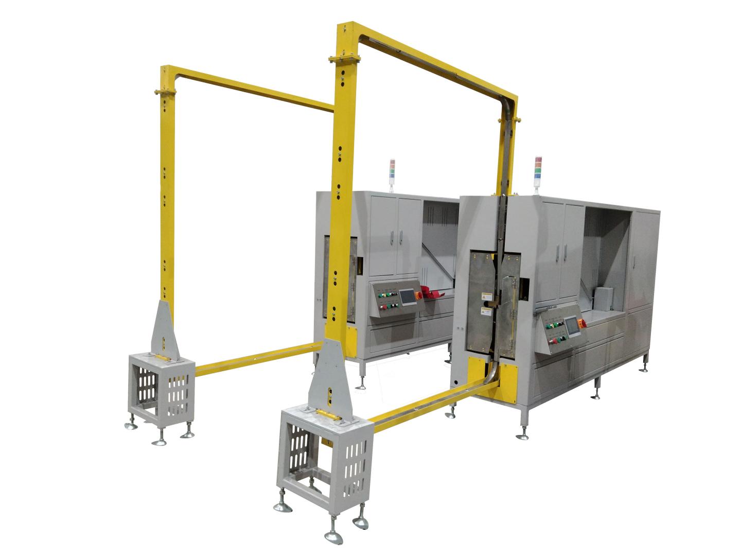 The sword-piercing strapping machine is a customized sword-piercing strapping machine for large-size and heavy-weight box strapping operations.