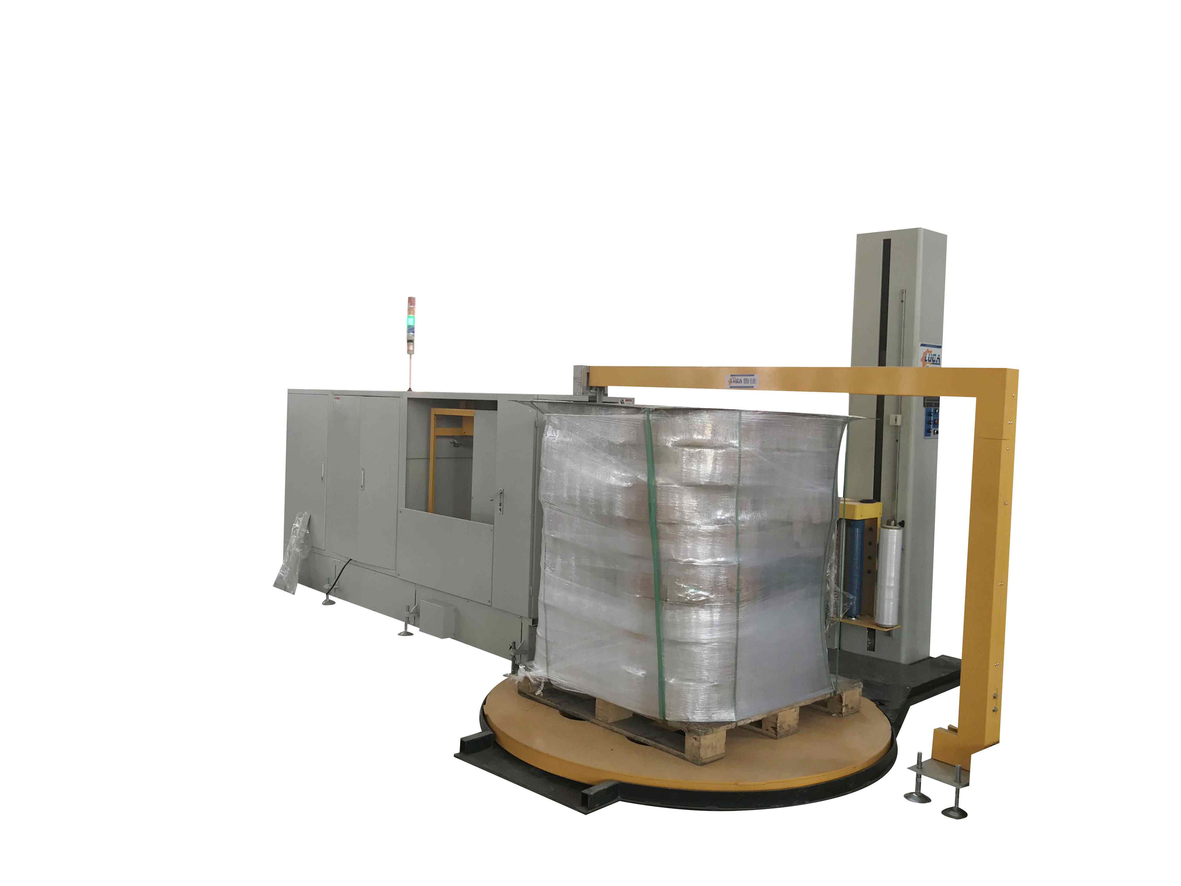 Film wrapping and baling machine