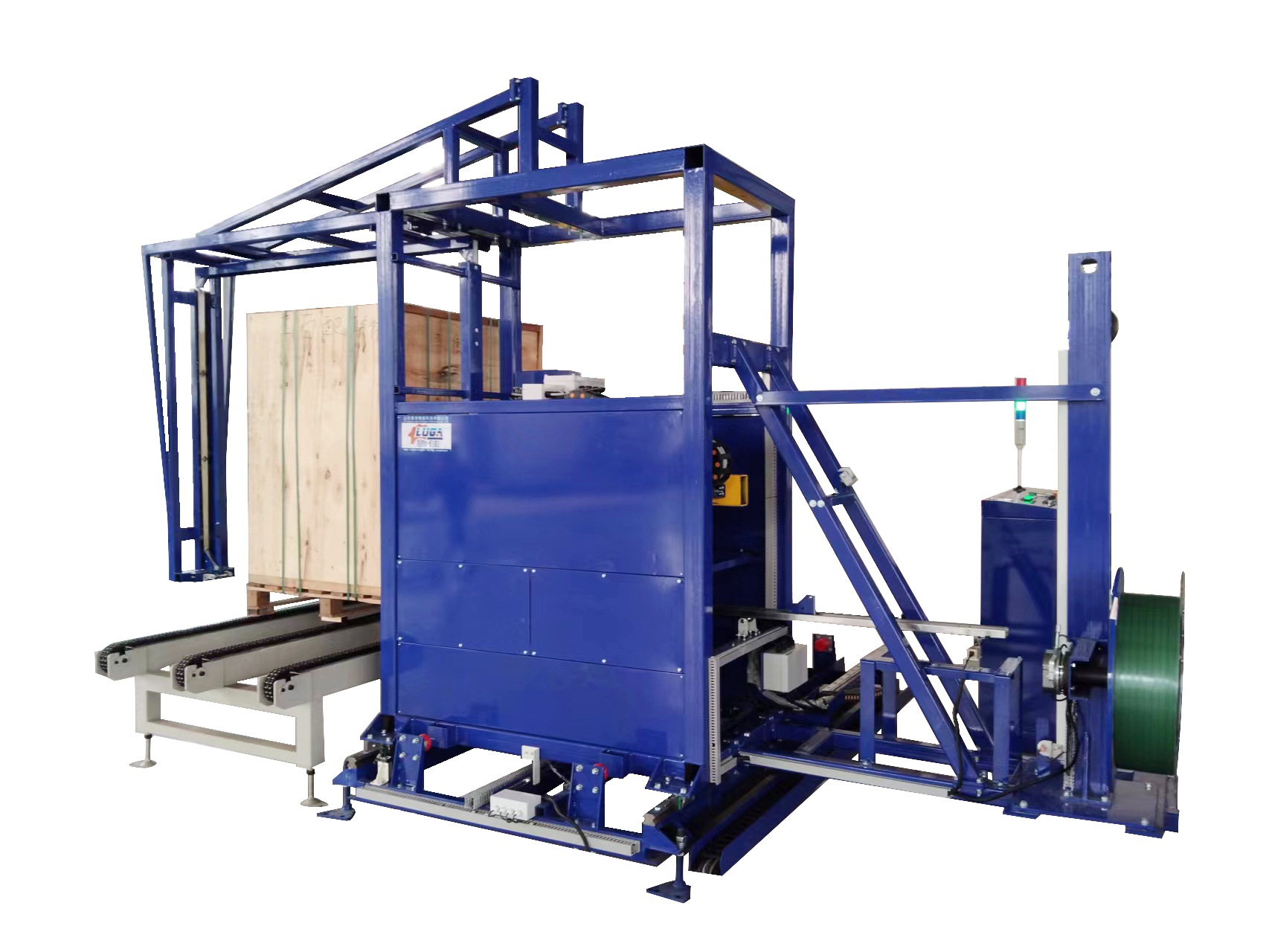 Complete mobile sword-piercing baler